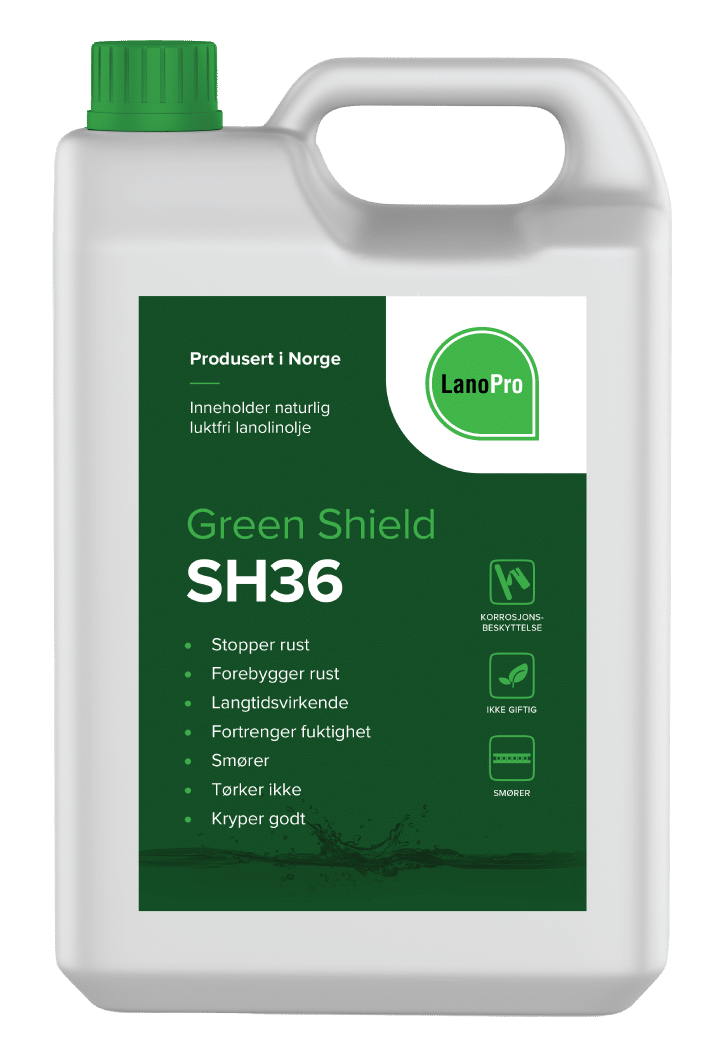 Luktfri og giftfri rustbeskyttelse - LanoPro Green Shield SH36