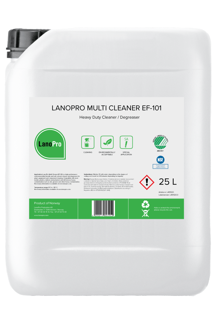 Svanemerket avfetting fra LanoPro - LanoPro Multi Cleaner EF-101